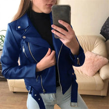 Liora | Stilvolle Lederjacke – Blau