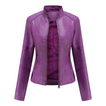 Lianara | Elegante Lederjacke – Lila