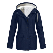 Regenjacke Damen Warm Gefüttert | Winddicht & Elegant – Blau