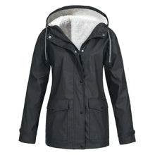 Stylische Regenjacke für Damen | Warme – Schwarz