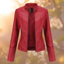 Stylische Bikerjacke für Damen | Schlanke Passform – Rot