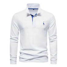 Antoine - Langärmeliges Herren-Poloshirt für den Alltag – Weiß