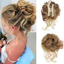 GlamCurls – Voluminöse lockige Haarhaube – Braun und Blond