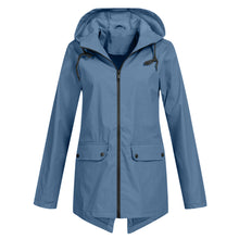 Wasserdichte Damen Regenjacke mit Kapuze - Leicht & Windfest – Blau