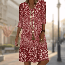 Elegantes und bequemes Damenkleid mit vielseitigen Trageopionen – Rot