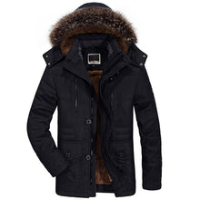 Callum - Winterjacke Herren Mit Kapuze & Fell – Schwarz