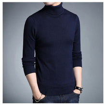 Herren-Rollkragenpullover - KORELIN – Marineblau