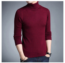 Herren-Rollkragenpullover - KORELIN – Rot