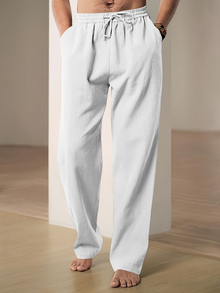 Herren Leinenhose - Komfortable und Stilvolle Leinenhose – Weiß