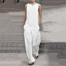 Kaelith | Eleganter lockerer Jumpsuit – Weiß
