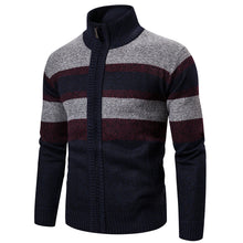 Gestreiftes Herren-Pullover  - CLOVIS – marineblau