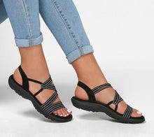 Edna - Stützende Damen Sandalen Freizeit Komfort – Schwarz