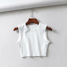 Cherry - Croptop Ihr Lässiger Sommer-Look – Breite Schultern - Weiß
