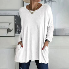 Katrin | Tunika mit Vordertaschen Bluse – Weiß