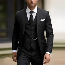 Abenner - Eleganter dreiteiliger Anzug – Schwarz
