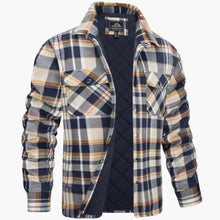 Herren Karo Jacke mit Steppfutter – Khaki
