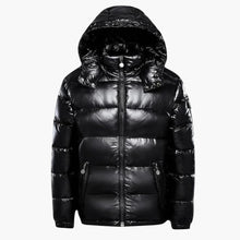 Herren Steppjacke mit Kapuze – Schwarz