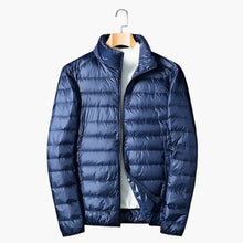 Herren Steppjacke mit Stehkragen – Navy blau