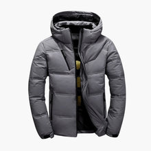 Herren Winterjacke mit Reißverschluss – Dunkelgrau