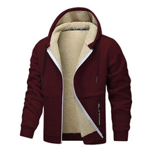 Luca | Lässige Fleecejacke – Burgund