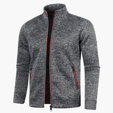 Herrenjacke mit Stehkragen und Reißverschlusstaschen – Grau