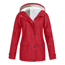 Regenjacke Damen Warm Gefüttert | Winddicht & Elegant – Rot