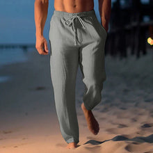 Yzzo | Trendige Leinenhose für Herren – Grau