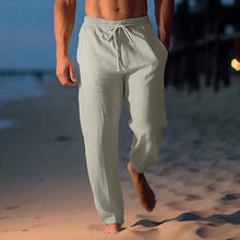 Yzzo | Trendige Leinenhose für Herren – Khaki