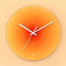 Runde Sunset Wanduhr – Orange