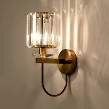 Kristall Wandleuchte – Elegante Wandlampe im Vintage Gold Design – Gold