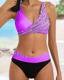 Asymmetrischer Bikini | Modernes Design | Perfekte Passform – Lila
