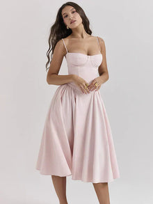 Kiki | Retro Midikleid – Rosa