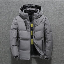 Warme Herren-Winterjacke mit Daunenfüllung – Hellgrau