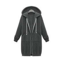 Klassische Lange Damen Strickjacke - Weich & Warm – Dunkelgrau