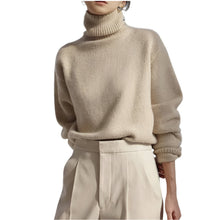 Lässiger Turtleneck Strickpullover Für Damen | Ideal für den Winter – Khaki