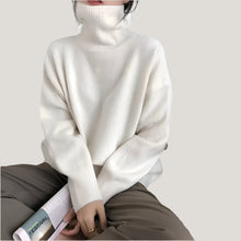 Lässiger Turtleneck Strickpullover Für Damen | Ideal für den Winter – Weiß