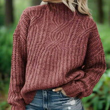 Lässiger Strickpullover mit Rollkragen für Damen | Ideal für den Winter – Rosa