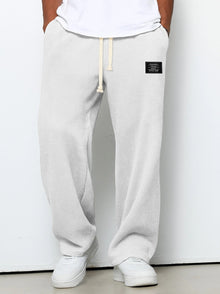 Vekor - Weit geschnittene Hose mit Soft-Touch-Finish – Weiß