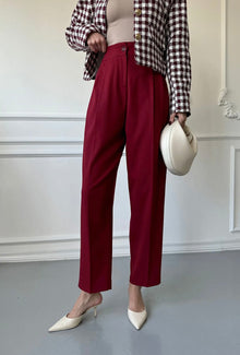 STEFANIE | VIELSEITIGE KLASSISCHE SLIM-FIT-ANZUGHOSE – Rot
