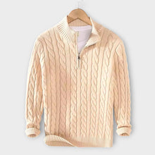 Lorenzo - Gemütlicher & Eleganter Half-Zip Pullover – Aprikose