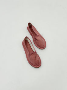 Fri | Damen Friulanische Samt-Schuhe – Weiche Samt Hausschuhe – Puderrosa