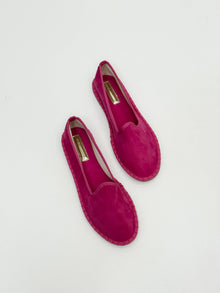 Fri | Damen Friulanische Samt-Schuhe – Weiche Samt Hausschuhe – Fuchsia