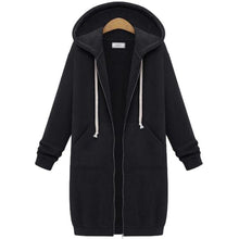 Klassische Lange Damen Strickjacke - Weich & Warm – Schwarz
