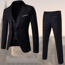 Eleganter und hochwertiger Anzug für Herren – Schwarz