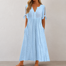 Siena - Luftiges Boho-Sommerkleid – Blau