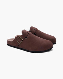 Luke | Bequemer Herren-Clog aus Wildleder mit ergonomischem Fußbett – Burgundisch