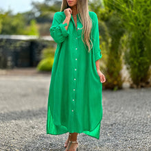 Sharon - Lässiges Weites Kleid – Grün