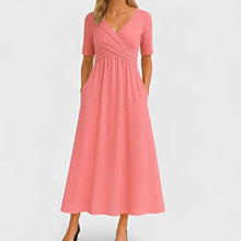 Piper - Midikleid mit kurzen Ärmeln – Rosa