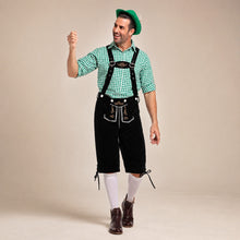 Thomas - Vintage-Oktoberfest-Hosenträger-Set – Grün / Schwarz