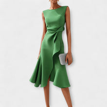 Stella - Elegantes ärmelloses Midikleid – Grün